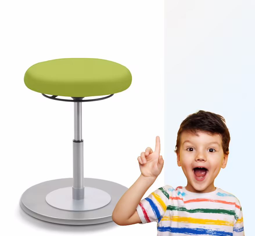 Kinder-Pendelhocker mit rundem Tellersitz – Bild 4