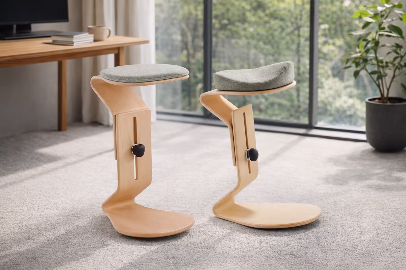 Hocker myERCOLINO ready mit Sitzpolster, höhenverstellbar – Bild 3