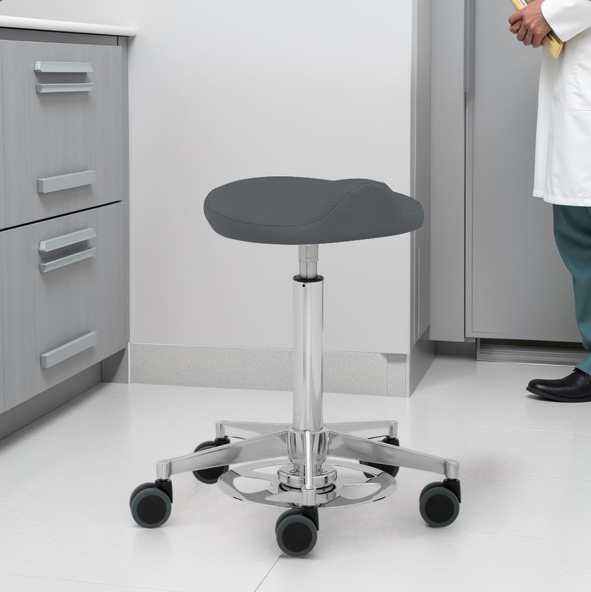 Funktionsdrehhocker mit Fußauslösung und Ergo-Komfortsitz – Bild 3