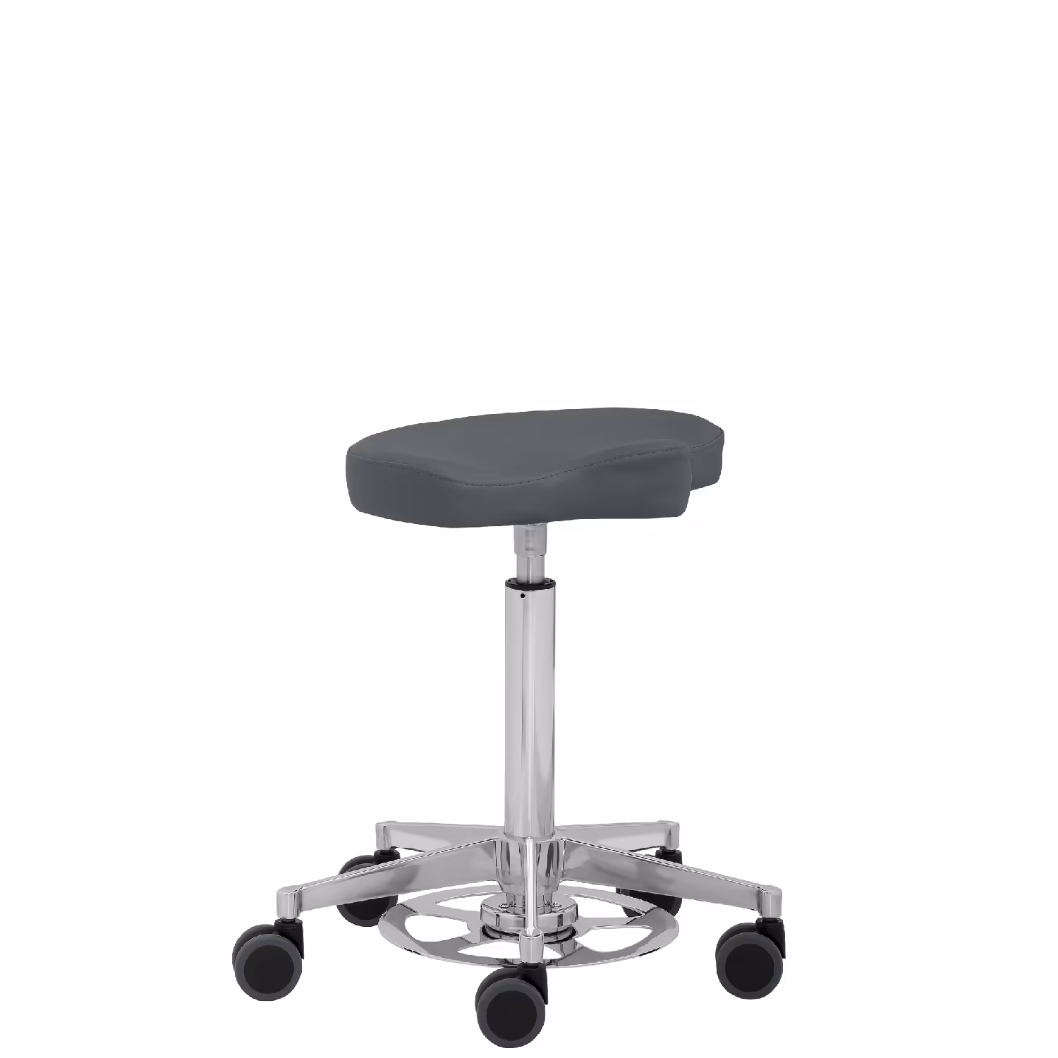 Funktionsdrehhocker mit Fußauslösung und ergonomischem Sitz