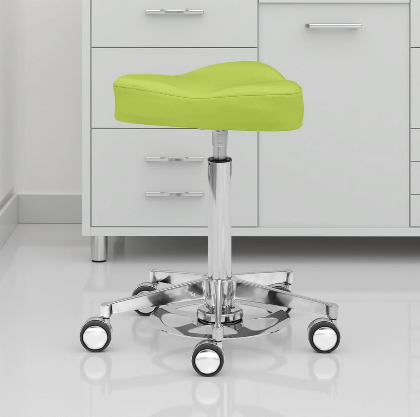Funktionsdrehhocker mit Fußauslösung und Dreiecks-Sitz – Bild 3