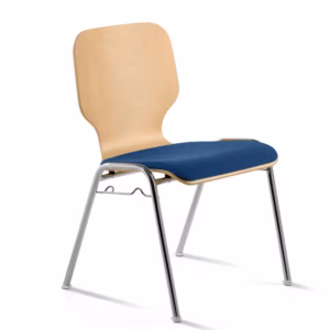Stapelstuhl mit Sitzpolster und Reihenverbinder