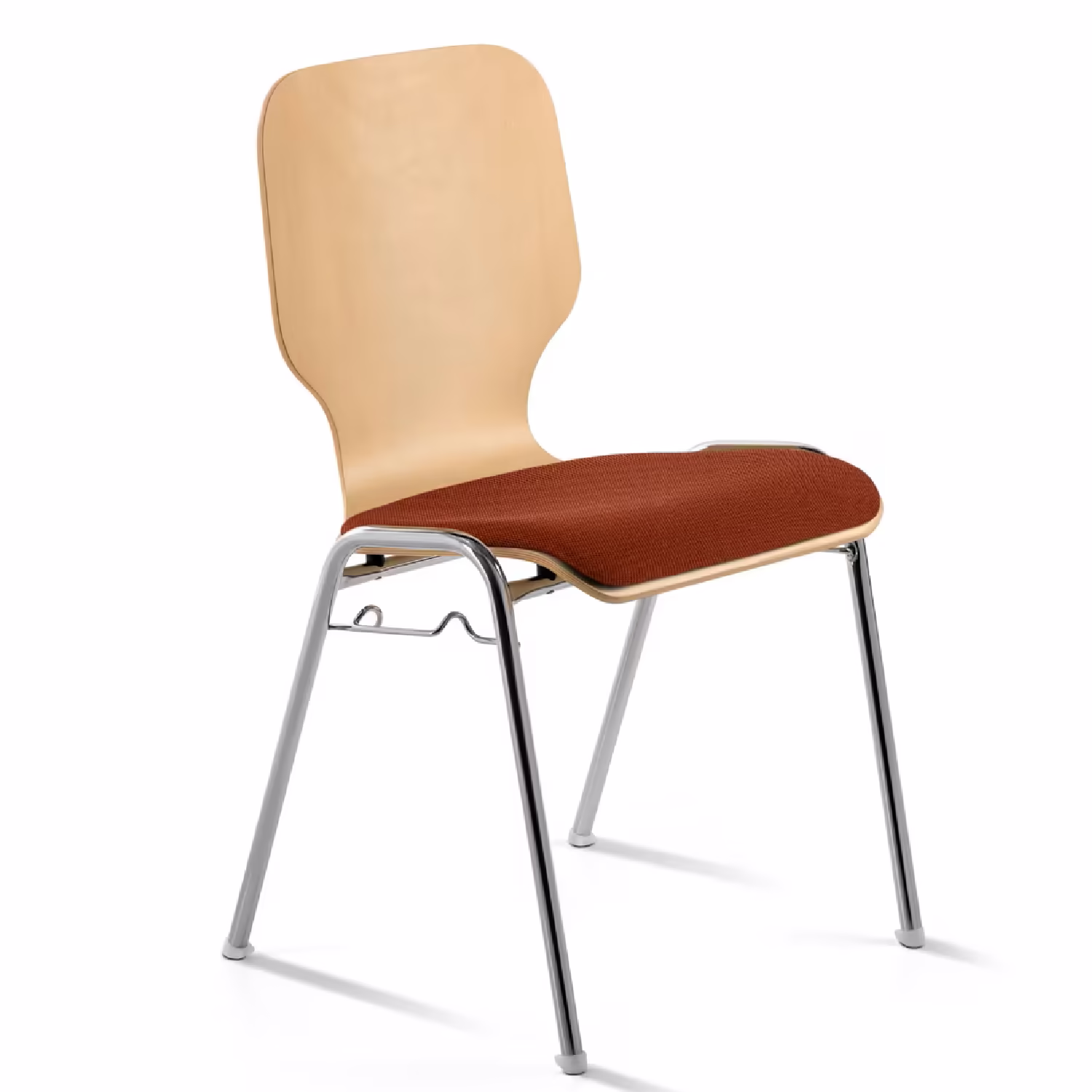 Stapelstuhl mit Sitzpolster und Reihenverbinder – Bild 2